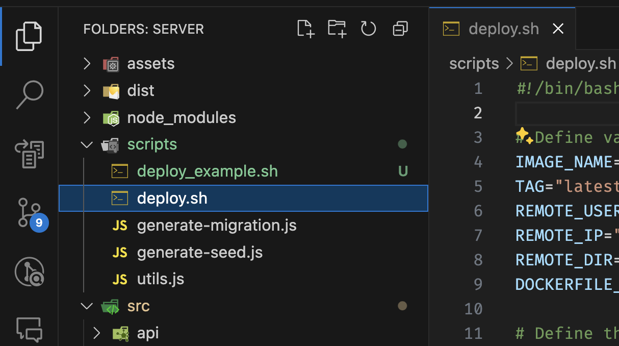 deploy script